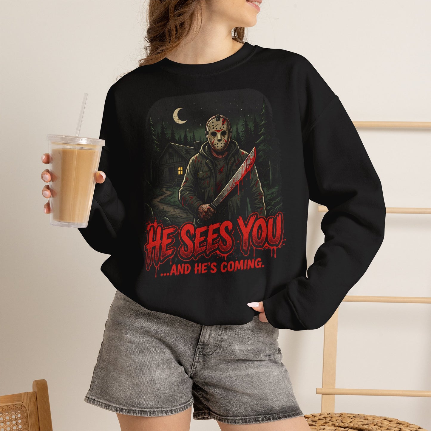 He Sees You Sweater