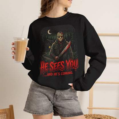 He Sees You Sweater