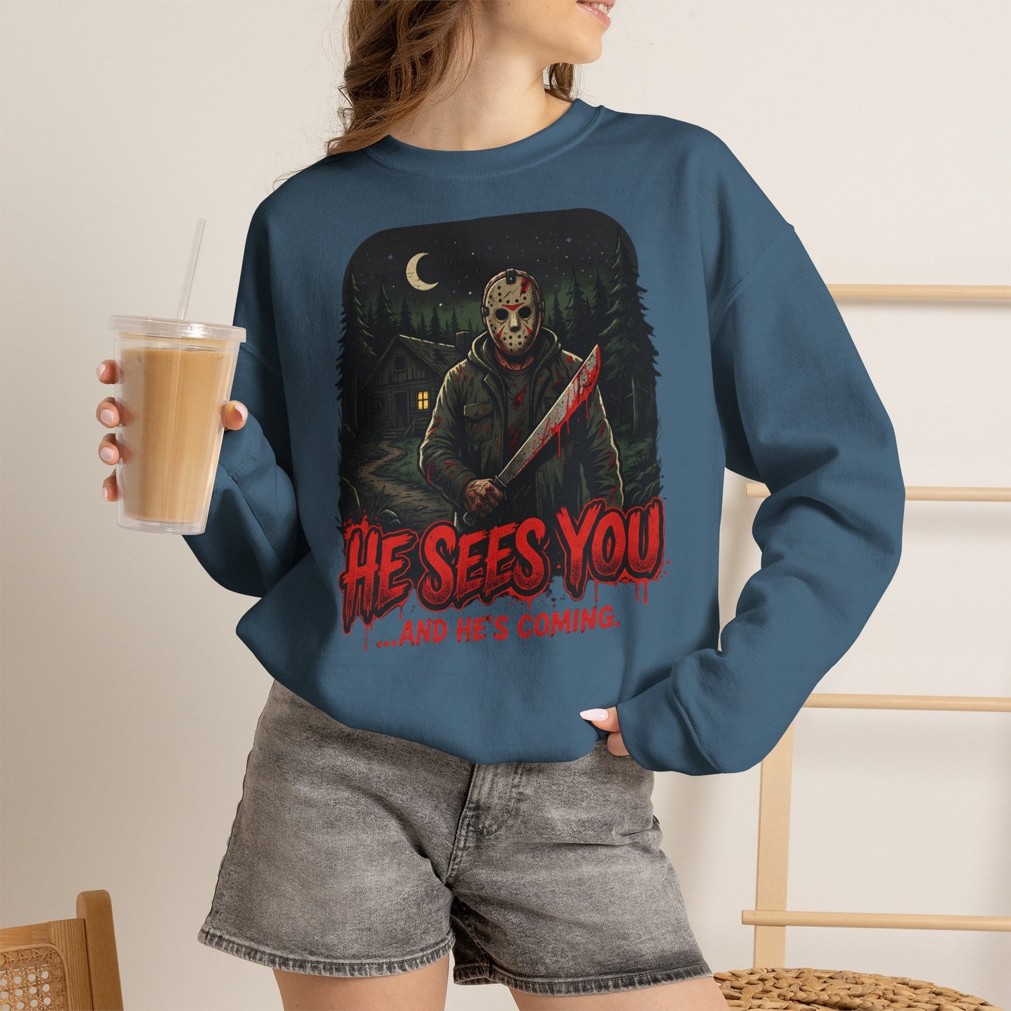 He Sees You Sweater