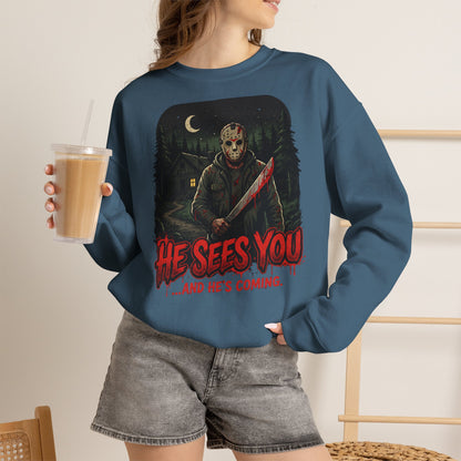 He Sees You Sweater